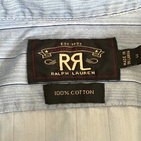 Double RL button down shirt, women's size 3 - Picture 3 of 6